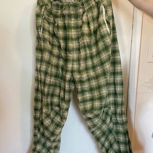 green flannel pants